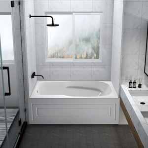 Bañera acrílica rectangular blanca certificada CUPC con faldón frontal delantal, diseño hundido de <span class=keywords><strong>alcoba</strong></span> para baño, tamaño de 60x32 pulgadas - Product Image 4