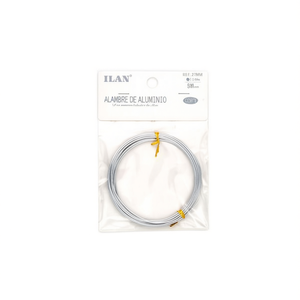 Filo di alluminio da 1,0 mm, 5 m, colore argento, per la creazione di gioielli. - Product Image 1
