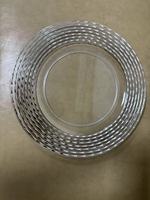 Düğünler İçin Plastik Şarj Tabağı Altın Kaplama 33cm Modern