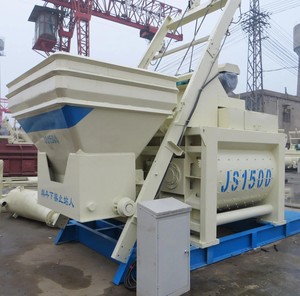เครื่องผสมคอนกรีตแบบเพลาคู่ รุ่นพรีเ<span class=keywords><strong>ม</strong></span>ีย<span class=keywords><strong>ม</strong></span> JS1500 ความจุ 1.5 ลบ.<span class=keywords><strong>ม</strong></span>. พร้อ<span class=keywords><strong>ม</strong></span><span class=keywords><strong>ม</strong></span>อเตอร์ปั๊มผส<span class=keywords><strong>ม</strong></span>ปูนซีเ<span class=keywords><strong>ม</strong></span>นต์แบบซิงโครไนซ์ สำหรับโรงงานผส<span class=keywords><strong>ม</strong></span>คอนกรีต HZS90 - Product Image 1