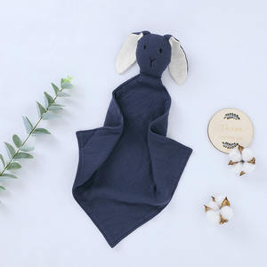 Manta de seguridad de <span class=keywords><strong>conejo</strong></span> para bebé, juguetes <span class=keywords><strong>Doudou</strong></span> con edredón para bebé, 100% algodón orgánico, manta de muselina para dormir - Product Image 6