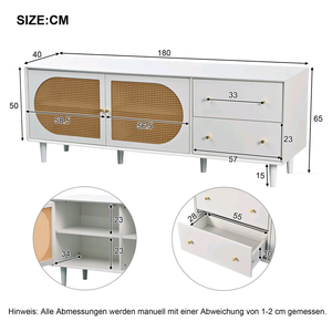 Combohome High Quality Mid Century Modern Living Room Furniture <strong>TV</strong> Stand Wood <strong>Rattan</strong> Storage Cabinet <strong>Tv</strong> <strong>Unit</strong> for Living Room - Product Image 6