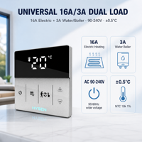 Thermostat intelligent HYSEN pour hôtel, système central de climatisation, style moderne, contrôleur de température WiFi avec garantie de 2 ans