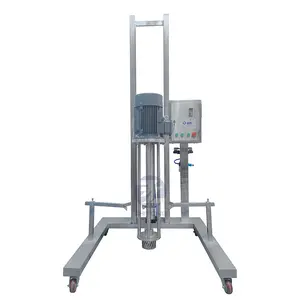 ZT mesin Emulsifier pengangkat pneumatik geser tinggi Mixer termogenizer Lab bergerak untuk produk cair krim viskositas