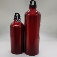 Bouteille d'eau sportive en aluminium réutilisable, colorée, avec logo personnalisé, cadeau promotionnel, avec mousqueton