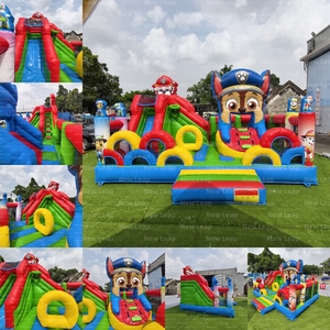 19.6ft yuedong Inflatable Combo trượt nhà bị trả lại những trở ngại nhảy công viên Dual Lane trượt - Product Image 2