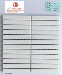 Azulejos de Mosaico Cerámico Estilo Italiano 296x300mm Blanco con Diseño de Teclas de <span class=keywords><strong>Piano</strong></span> para Baño, Cocina, Paredes Interiores Tradicionales, Parquet - Gran Venta - Product Image 1