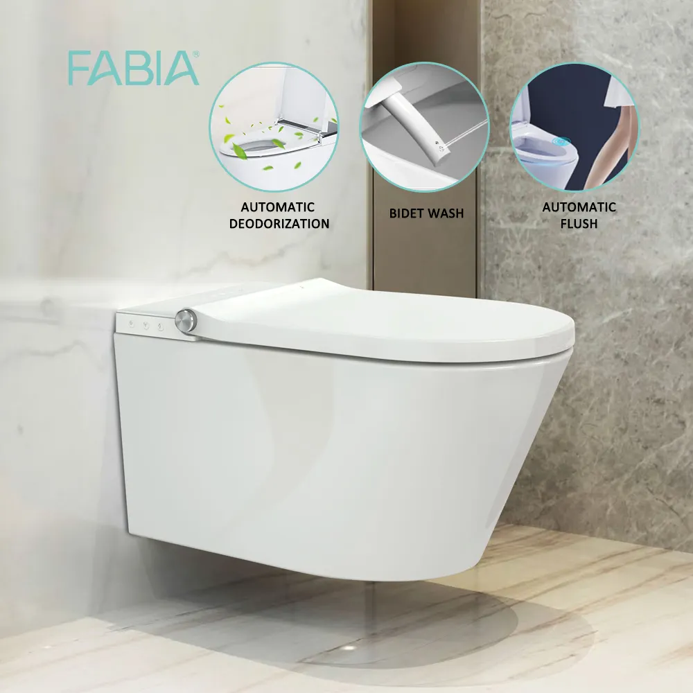 उच्च गुणवत्ता यूरोपीय अपार्टमेंट शौचालय चीनी मिट्टी के लिए बिक्री, स्वत: निस्तब्धता आधुनिक स्मार्ट शौचालय