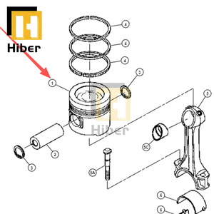 Engine <strong>Piston</strong> 324-4235 3244235 for CAT C6.4 320D 323D 323DL <strong>Piston</strong> Assembly Engine <strong>Piston</strong> Ring - Product Image 6