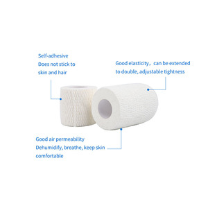 Venda elástica de compresión para rodilla con certificación CE, vendaje cohesivo de algodón elástico de alta calidad para recuperación. - Product Image 3