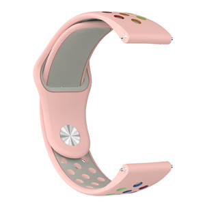 Correa de Reloj Deportiva Universal de Silicona de Doble Color Arcoíris de 20/22 mm para Relojes Inteligentes Samsung, Huawei y Garmin - Product Image 4