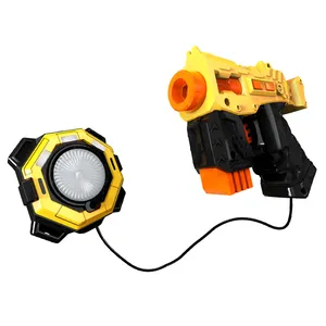 Kids battle 2pcs infrared shooting electric laser tag game gun set toy with vest