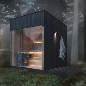 Sauna Finlandesa Tradicional para Exteriores, de Madera de Hemlock, para 3 Personas, con Infrarrojos, Gran Promoción - Product Image 1