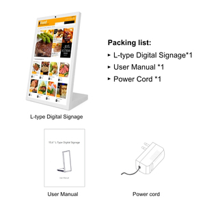 15.6 inch <span class=keywords><strong>Android</strong></span> kỹ thuật số biển L hình dạng máy tính bảng cho nhà hàng đặt hàng hiển thị và quảng cáo bán lẻ với NFC & RFID PoE - Product Image 2