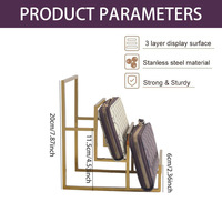 Deyi 3 couches support d'embrayage en métal doré support d'affichage de portefeuille Riser pour vêtements de centre commercial transfrontalier