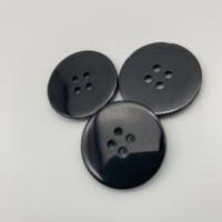 Stok tersedia 25 mm hitam Matt 4 lubang kancing jahit mantel Rfid Tag koin Jeans tombol untuk pakaian tombol Tag cucian RFID