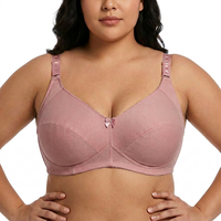 Harga Pabrik Bra Tanpa Kawat Katun Lembut Cup Tipis Tetap Terpasang Full Coverage Bra 3D Lift Support Plus Size untuk Kenyamanan Pemakaian Sehari-hari