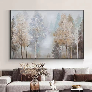 Pintura al óleo pintada a mano personalizada, lienzo hecho a mano, árbol <span class=keywords><strong>de</strong></span> <span class=keywords><strong>la</strong></span> <span class=keywords><strong>vida</strong></span>, paisaje abstracto, pintura al óleo, decoración <span class=keywords><strong>de</strong></span> pared <span class=keywords><strong>de</strong></span> salón - Product Image 1
