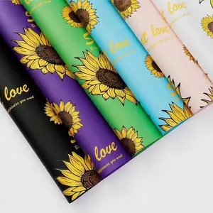 Bloemen Inpakpapier Nieuwe Kleur Inpakpapier Groothandel Boeket Inpakpapier