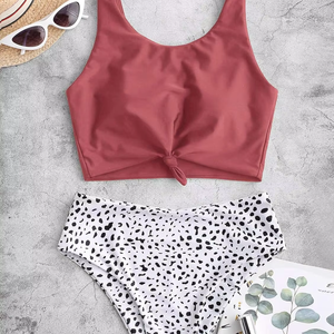 L'usine fournit directement l'ensemble de vacances de hauts de tankini deux pièces en nylon et <span class=keywords><strong>tissu</strong></span> spandex de haute qualité - Product Image 1