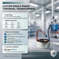 Transformateur toroïdal sur mesure 10 kVA, monophasé 230 V/110 V, convertisseur d'équipement industriel électrique personnalisé pour transformateurs