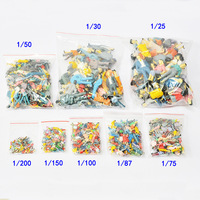 Figurines humaines miniatures colorées à l'échelle 1:87, figurines miniatures pour la décoration de paysages, petites figurines miniatures réalistes
