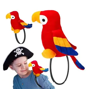 S446, оптовая продажа, пиратский попугай, реквизит для плеча, Хэллоуин, аксессуар для вечеринки, для взрослых, подростков, регулируемый эластичный ремешок для попугаев