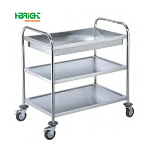 Highbright Commercial en acier inoxydable 201 bureau de travail 4 couches Table de contrôle facile taille personnalisée disponible cuisine hôtels restaurants - Product Image 3