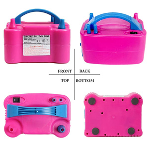 مضخة نفخ كهربائية للبالونات بقابس أوروبي/أمريكي، مضخة محمولة بفتحتين تعمل بالتيار المتردد، ملحقات البالونات - Product Image 4