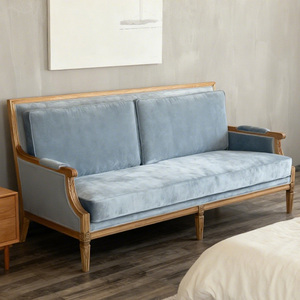 Hiện đại màu xanh nhung Ghế sofa đơn thiết kế mới đồ nội thất phòng khách nhà hàng chất lượng vải - Product Image 1