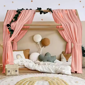 <span class=keywords><strong>Tenda</strong></span> <span class=keywords><strong>a</strong></span> Baldacchino Personalizzata in Cotone Muslin per Letto <span class=keywords><strong>a</strong></span> Casetta dei Bambini - Product Image 5