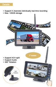 Remolque <span class=keywords><strong>de</strong></span> viaje Sistema <span class=keywords><strong>de</strong></span> monitoreo <span class=keywords><strong>de</strong></span> cámaras inalámbricas <span class=keywords><strong>de</strong></span> 7 pulgadas Quad View DVR Vigilancia integral Soluciones <span class=keywords><strong>de</strong></span> visión <span class=keywords><strong>de</strong></span> respaldo inalámbrico - Product Image 6