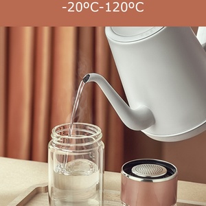 Botella de Vidrio de Viaje Unisex de 280 ml, Doble Pared, Reutilizable, para Beber Directamente, Minimalista, con Filtro Infusor de Té, Apta para Líquidos Calientes - Product Image 4