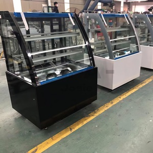 <span class=keywords><strong>Vitrina</strong></span> <span class=keywords><strong>Refrigerada</strong></span> de Acero Inoxidable con Vidrio Curvo, Duradera y de Larga Vida Útil, Exhibidor de Pasteles con Certificación CE para Panadería - Product Image 2
