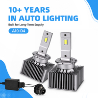 Ampoule de phare LED A10 D4 72W 6000K 4300K 3000K 12V 4800LM, faisceau bas stable, ajustement universel pour la mise à niveau et le remplacement de voitures