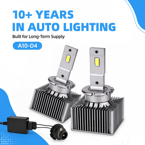 Ampoule de phare LED A10 D4 72W 6000K 4300K 3000K 12V 4800LM, faisceau bas stable, ajustement universel pour la mise à niveau et le remplacement de voitures - Product Image 1