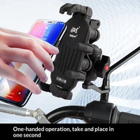 Support universel pour téléphone portable pour moto et vélo électrique, Nouveau modèle 2025, avec absorption des chocs Octopus, pour livreur et navigation
