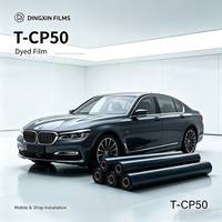Film teinté pour vitres de voiture Dingxin PET T-CP 50, 99% UV, 47% VLT, 46% TSER, garantie 3 ans, 2 mil, film pour vitres de voiture OEM