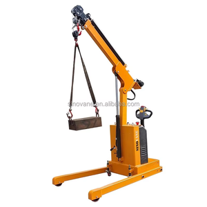 Grue hydraulique mobile électrique complète pour atelier, capacité de levage de 1 à 2 tonnes, rotation à 60 degrés sur les côtés gauche et droit. - Product Image 2