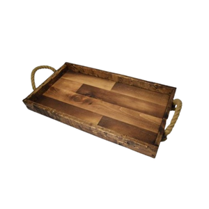 Modern Minimalist Handmade Wood Ottoman <b>Tray</b> <b>Large</b> Sustainable <b>Serving</b> Board For Breakfast Coffee Table & Charcuterie Home Table - Product Image 5