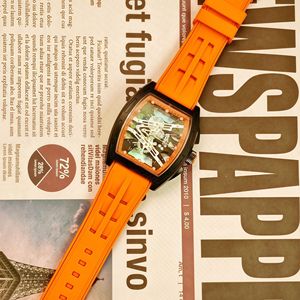 Reloj de Cuarzo Deportivo de Silicona <span class=keywords><strong>Richard</strong></span> 2026, Diseño Hueco, Moderno, con Múltiples Zonas Horarias, Esfera de 43 mm, Forma de Barril, para Hombre, Superventas - Product Image 2