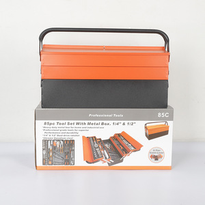 Nhà Máy 85 mảnh sửa chữa ô tô Kit sắt hộp hộ gia đình công cụ Hộp 1 năm có thể gập lại ba lớp phần cứng Kìm ổ cắm Bộ - Product Image 6