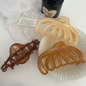 คลิปหนีบผมขนาดใหญ่สไตล์ฝรั่งเศสทำให้ผมดูมีระดับมากขึ้นกิ๊บหนีบผมทรงแมงกะพรุนมีฟันที่ยาวและกว้างขึ้นผ้าโพกศีรษะฟักทอง - Product Image 3