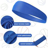 Bandeau de sport élastique antidérapant personnalisé avec logo, absorbant la transpiration, couleur unie, accessoire de coiffure pour la gym, vente en gros