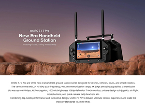 Siyi UniRC 7 y 7 <span class=keywords><strong>Pro</strong></span>, Estación de Control Terrestre Portátil de Doble Banda 2.4G/5G con Android 13, Control Remoto Inteligente con Certificación CE, <span class=keywords><strong>FCC</strong></span> y RoHS para Drones FPV - Product Image 2