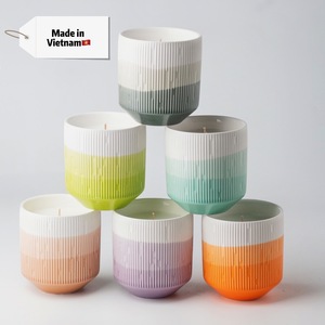 Caja de regalo con logotipo personalizado de cerámica clásica al por mayor, contenedores perfumados, velas de fragancias de aromaterapia de cera de soja - Product Image 1