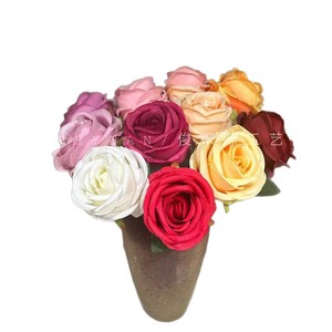 Rose artificielle Junheyuan à branche unique pour décoration de mariage, arrangement floral pour la maison et l'extérieur - Product Image 5