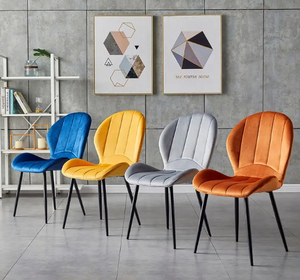 Trung Quốc Nhà Máy Nóng Bán Vòng Bàn Ăn Đặt 6 Ghế Đồ Nội Thất Hiện Đại Nhung Bọc Da Phòng Ăn Ghế Cổ Điển - Product Image 6