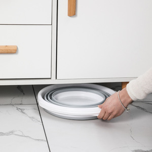 Vente de Liquidation <span class=keywords><strong>Seau</strong></span> à Serpillière de Nettoyage Ménager 10 L Pliable Gris Écologique <span class=keywords><strong>Rétractable</strong></span> Pliant avec Conception Escamotable - Product Image 6