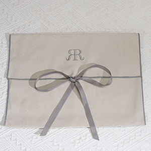Pochette Antipolvere a Busta in Twill di Cotone Grigio con Stampa Logo Personalizzato per Fasci di Capelli Extension Parrucche <span class=keywords><strong>Borse</strong></span> Cappotti e Biancheria Intima di Alta Gamma - Product Image 2